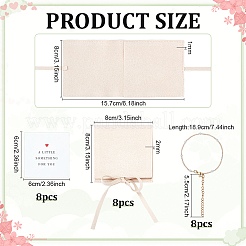 8шт. браслет-цепочка из стеклянных жемчужин&nbsp;BJEW-PH0004-57A