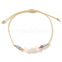 Браслет из пастельных камней и искусственного жемчуга&nbsp;AH6262
