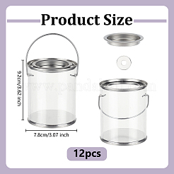 Прозрачные пластиковые банки для праздничных сувениров&nbsp;CON-WH0086-220