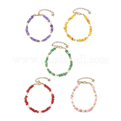 Armbänder aus natürlichen Süßwassermuschelperlen und Muschelperlen&nbsp;BJEW-JB14212