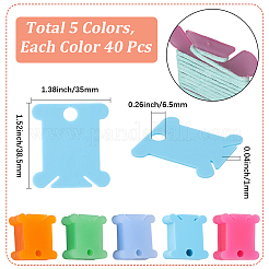 200 шт. 5-х цветные ПВХ-пластиковые доски для намотки нитей&nbsp;TOOL-SC0001-82