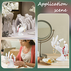 Пластиковые подставки для держателей ювелирных изделий для манекенов&nbsp;RDIS-WH0009-013B