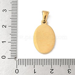 Coquillage naturel ovale avec pendentifs initiaux&nbsp;STAS-I351-23G-D