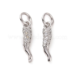 Реечное покрытие латунь микро прозрачное паве кубический цирконий подвески&nbsp;KK-C008-13P