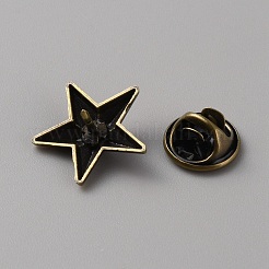 Брошь с булавкой в виде звезды из сплава JEWB-WH0038-02AB