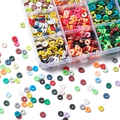 2400шт 15 цвета бусины из полимерной глины ручной работы&nbsp;CLAY-YW0001-27A