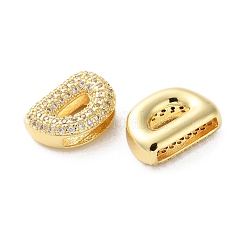 Placage en rack laiton micro pave breloques à glissière en zircone cubique&nbsp;KK-C084-34G-D