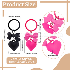 4шт брелок из сплава 2 цветов&nbsp;KEYC-UN0002-29