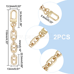 2 pz. estensori per tracolla in lega con catena a maglie marine&nbsp;FIND-UN0002-12LG