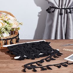 10 ярд хлопковой кружевной ленты с кисточками&nbsp;OCOR-LP0001-02