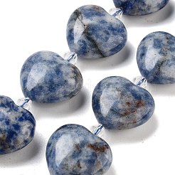 Perles de jaspe tache bleue naturelle&nbsp;G-C150-A27-01