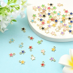 150 шт. подвески-звездочки из экологически чистого сплава с эмалью&nbsp;ENAM-YW0005-87