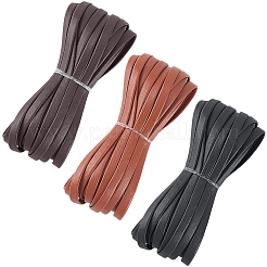 3 Stück flaches PU-Lederband in 3 Farben&nbsp;OCOR-CL0001-15A