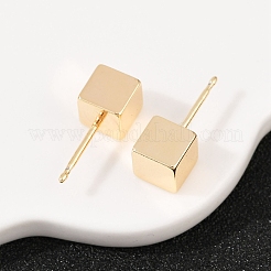 Латунные серьги-гвоздики для женщин EJEW-G441-05C-G