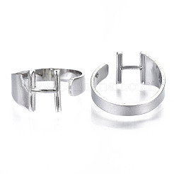 Сплав манжеты кольца пальцев RJEW-S038-195H-P-NR