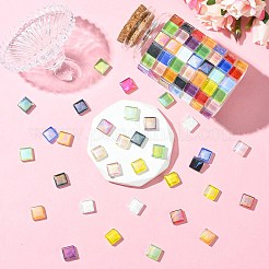 240шт. 12-х цветные радужные переливающиеся стеклянные кабошоны&nbsp;DIY-CJ0003-10