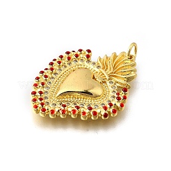 Латунные микропаве прозрачные подвески с фианитом KK-F899-15G