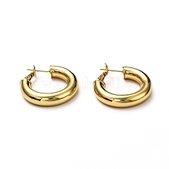 Латунные серьги обруча&nbsp;LS-EJEW-H121-02G