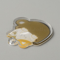 Mignon porte-clés pendentif en acrylique chat tasse à café&nbsp;FIND-CJC0006-79A