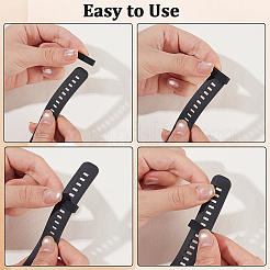 30 stücke 3 arten rechteck silikon retainer schnalle halter uhrenarmbänder halte hoop ersatz uhr strap verschluss&nbsp;FIND-CN0002-39A