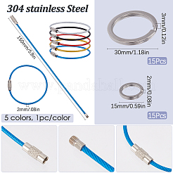 Застежки для ключей из проволоки из нержавеющей стали STAS-SC0009-43