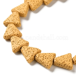 Нити из натуральных бусин из лавы&nbsp;G-O126-04A-08