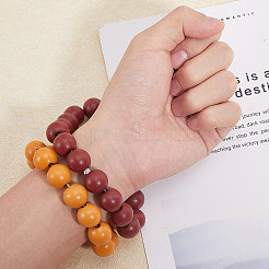 160 шт. 4-х цветные деревянные европейские бусины WOOD-GL0001-20