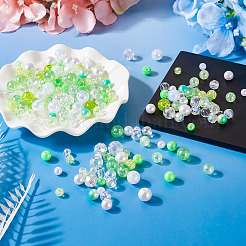 Прозрачная и непрозрачная акриловая бусина OACR-TAC0002-08D