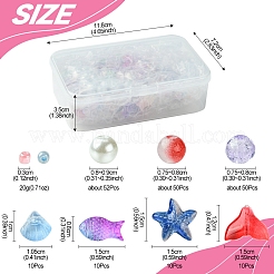 Прозрачные стеклянные бусины&nbsp;GLAA-FS0001-92