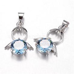 Латунь кубический цирконий кулон ZIRC-P016-28P