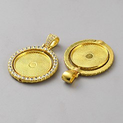 Montures en alliage et cabochon en strass&nbsp;FIND-WH20019-86G