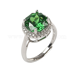 925 серебряное кольцо с кубическим цирконием в микропаве RJEW-B134-01B-05