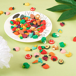 Cabochons décodés en résine&nbsp;CRES-KS0001-04