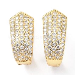 Micro ottone spianare zirconi Orecchini a cerchio&nbsp;ZIRC-P090-02G