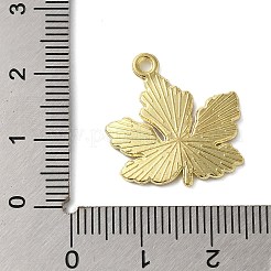 感謝祭のテーマの合金エナメルペンダント  ゴールドカラー  メープル リーフ チャーム  レッド  20.5x20x1.5mm  穴：1.6mm&nbsp;ENAM-M002-03G-15