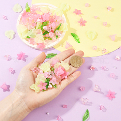 DIYジュエリー作成キット  真鍮ボールピンを含む  アクリルビーズとビーズ  ミックスカラー  35x0.6mm  30pc&nbsp;DIY-SZ0010-99