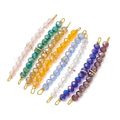 8 шт. 8-цветные стеклянные граненые бусины-подвески-рондели&nbsp;PALLOY-JF04761