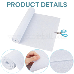 長方形のフェルト生地ロール  DIY工芸品  ホワイト  400x1mm  3 m /ロール&nbsp;DIY-CY0003-96A
