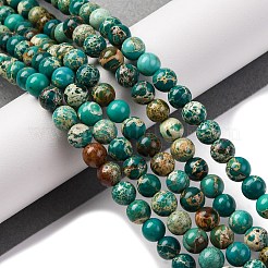 Brins de perles de jaspe impérial/régalite naturelle teintée/jaspe sédimentaire marin&nbsp;G-B124-C02-13