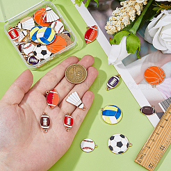 40шт 10 стиля подвески из сплава с эмалью&nbsp;ENAM-FH0001-94