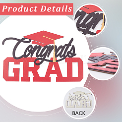 Декор для настенного украшения из дерева на тему выпускного сезона&nbsp;AJEW-WH20006-232A