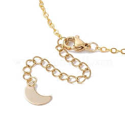 Подвески-нагрудники из сплава эмали с луной и звездами NJEW-JN04577