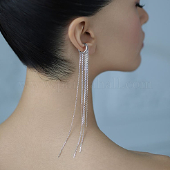 Серьги-каффы с кисточками из стерлингового серебра WH4676