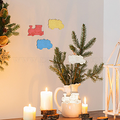 40 шт. 2 стиля незаконченных пустых деревянных автомобильных подвесок набор для рисования&nbsp;DIY-OC0014-36