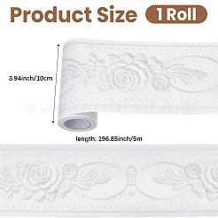5mのPVCステッカー  長方形  壁紙ボーダーステッカー  花  100mm&nbsp;DIY-WH20109-001