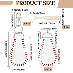 Наборы для самостоятельного изготовления багажных бирок на бейсбольную тематику DIY-CL0002-24A