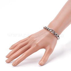 Bracelets à maillons cubains en acier inoxydable 304 résistant au ternissement pour hommes&nbsp;BJEW-JB06006