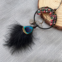 Обернутое дерево жизни с подвесками из смешанных драгоценных камней PW-WG12050-01