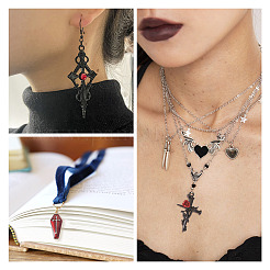 24шт 6 стиля подвески из сплава с эмалью ENAM-TA0001-56