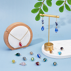 90шт 18 цвета подвески из гальванического стекла&nbsp;PALLOY-AB00137